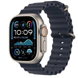 Apple Watch Ultra 2 GPS + cellular, 49mm Natural Titanium with Ocean Blue band